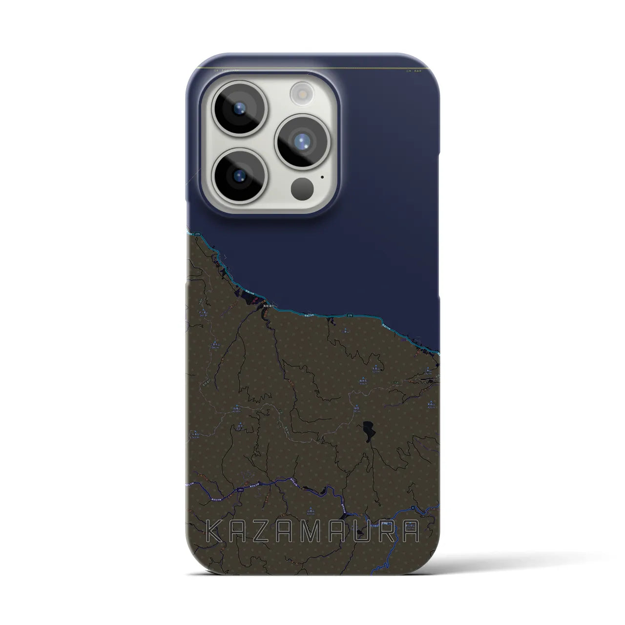 【風間浦(青森県)】地図柄iPhoneケース(バックカバータイプ)