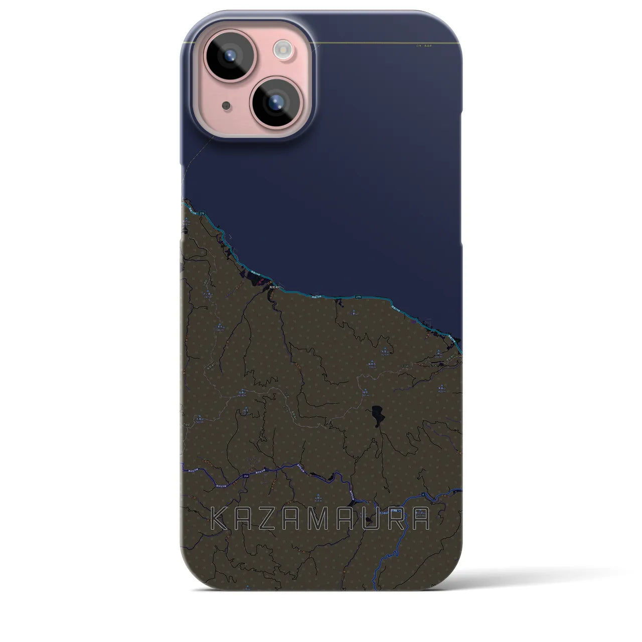 【風間浦(青森県)】地図柄iPhoneケース(バックカバータイプ)