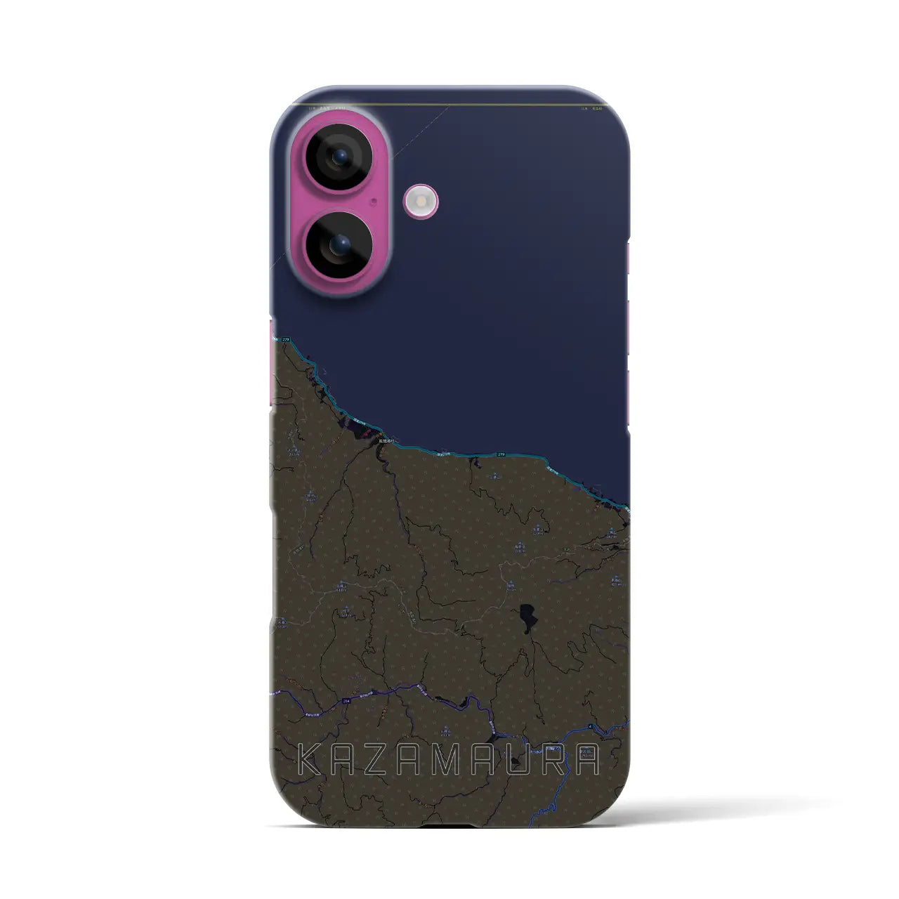 【風間浦(青森県)】地図柄iPhoneケース(バックカバータイプ)