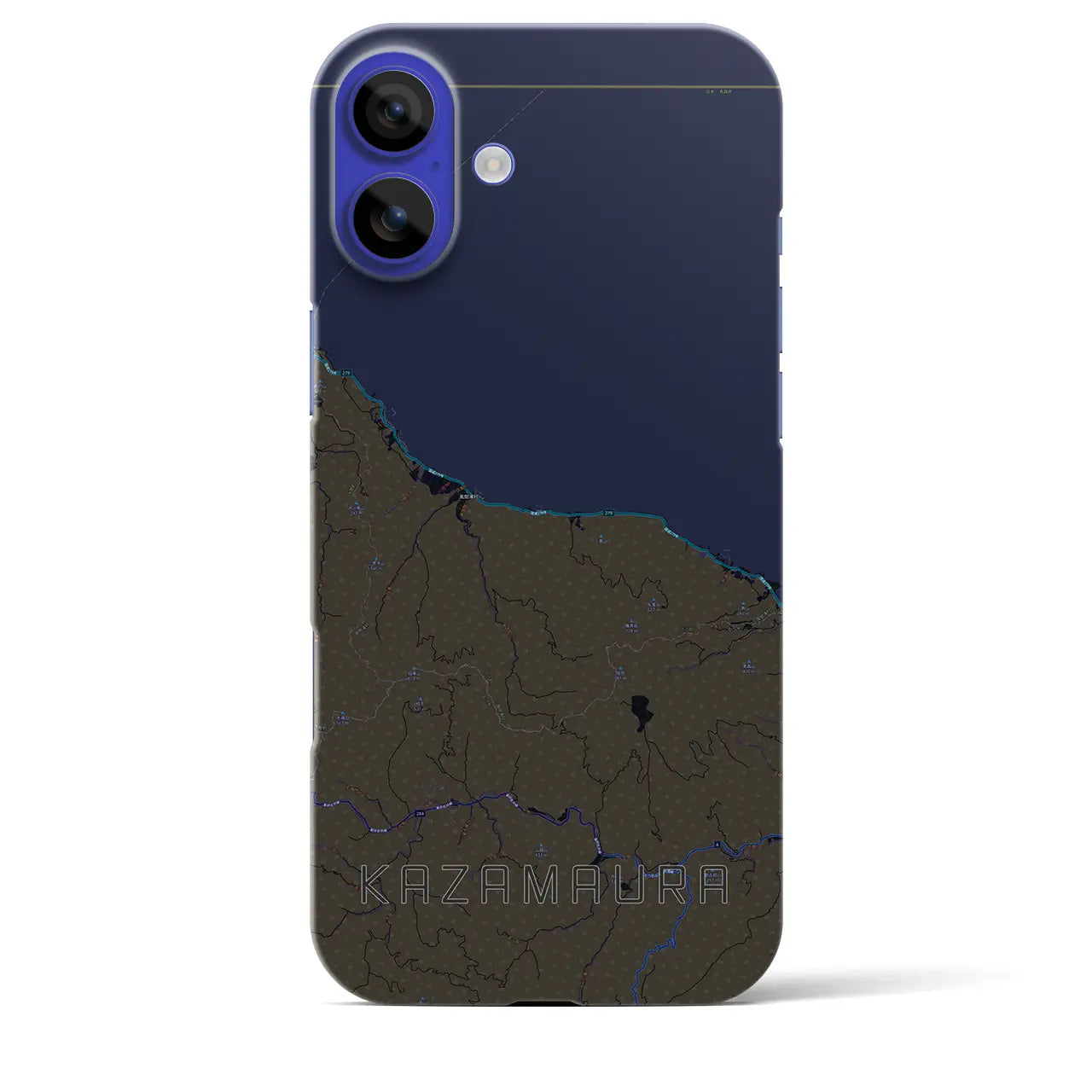 【風間浦(青森県)】地図柄iPhoneケース(バックカバータイプ)