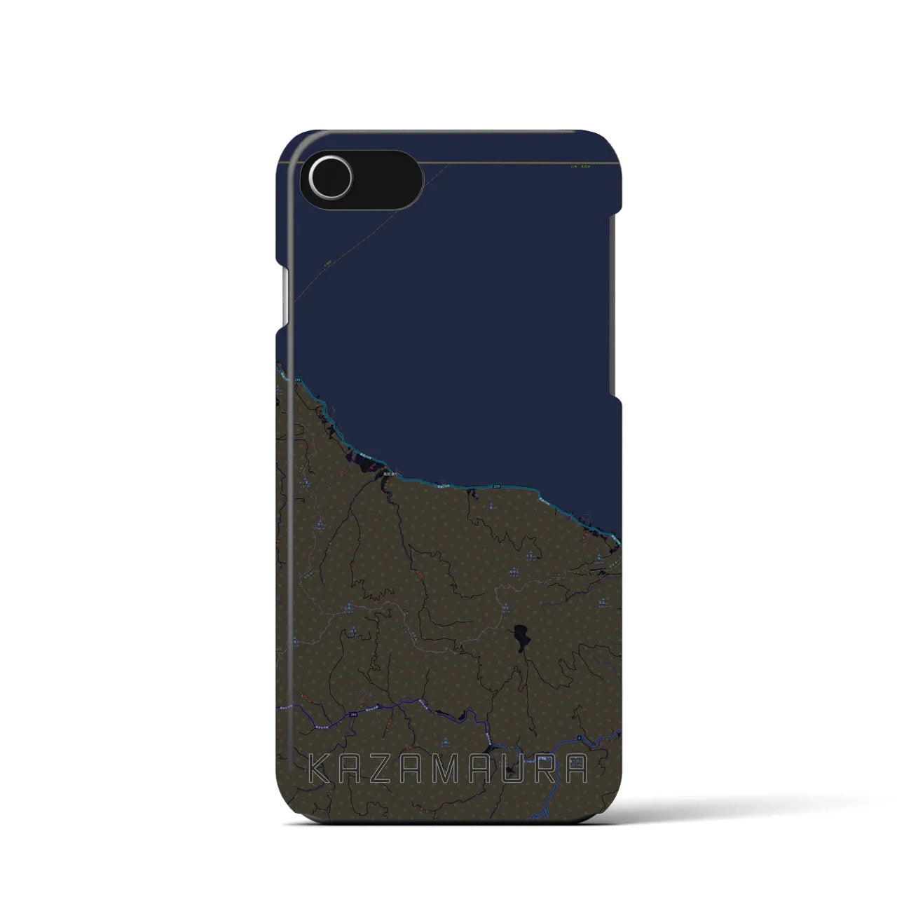 【風間浦(青森県)】地図柄iPhoneケース(バックカバータイプ)