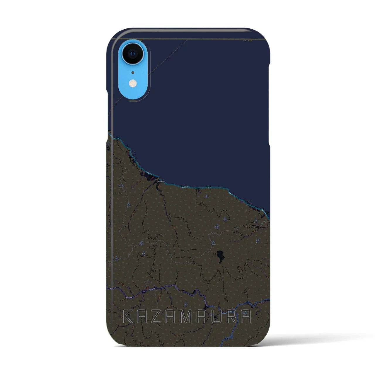 【風間浦(青森県)】地図柄iPhoneケース(バックカバータイプ)