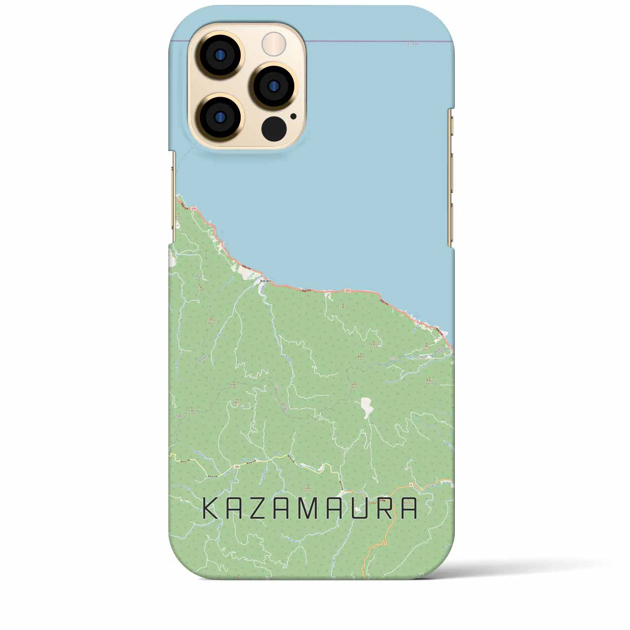【風間浦(青森県)】地図柄iPhoneケース(バックカバータイプ)