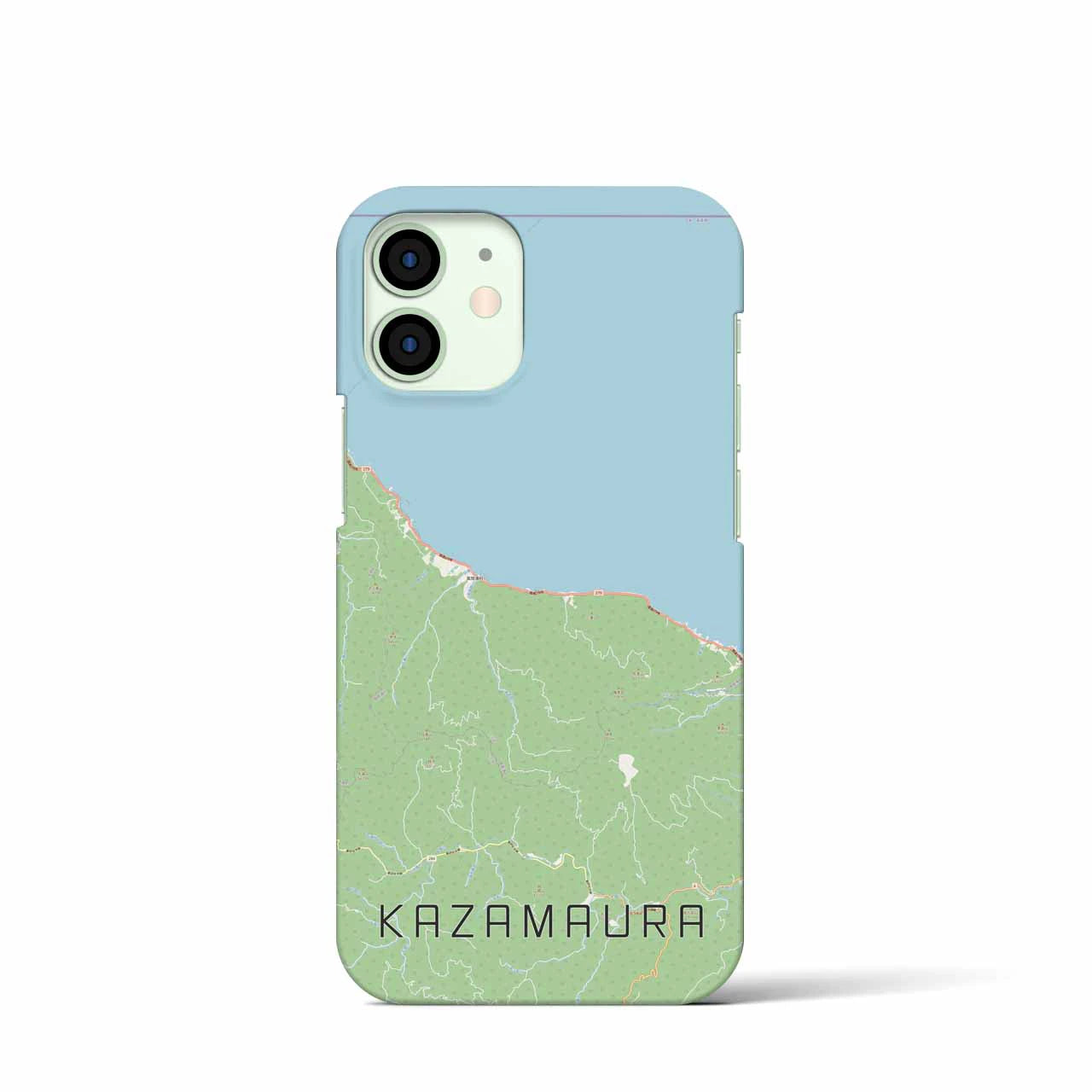 【風間浦(青森県)】地図柄iPhoneケース(バックカバータイプ)