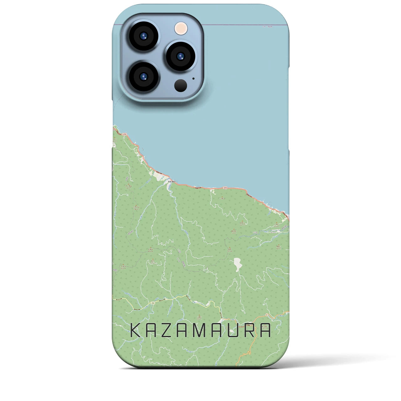 【風間浦(青森県)】地図柄iPhoneケース(バックカバータイプ)