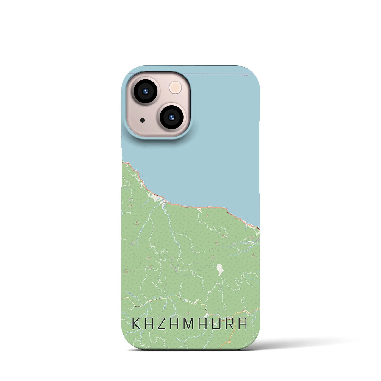 【風間浦(青森県)】地図柄iPhoneケース(バックカバータイプ)