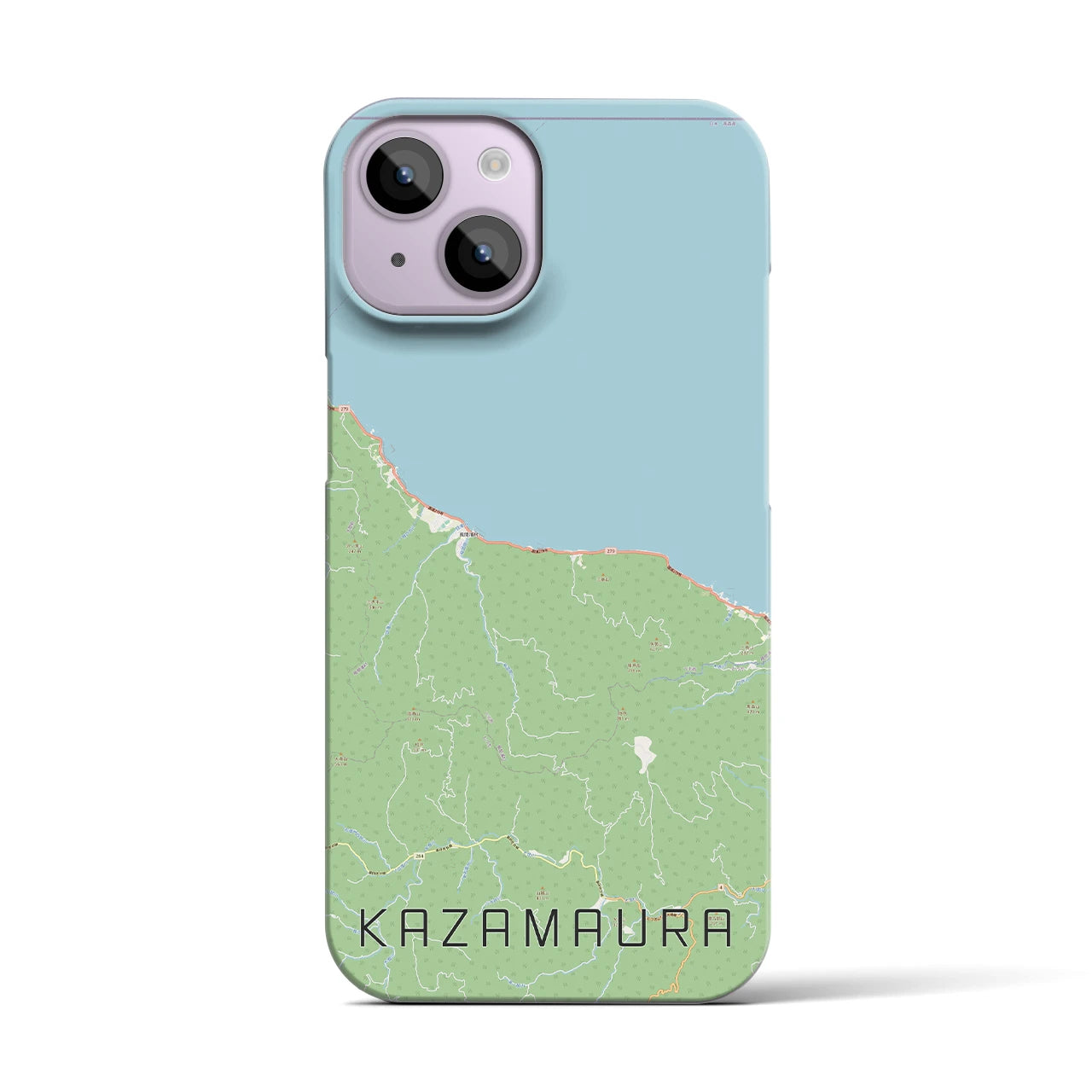 【風間浦(青森県)】地図柄iPhoneケース(バックカバータイプ)