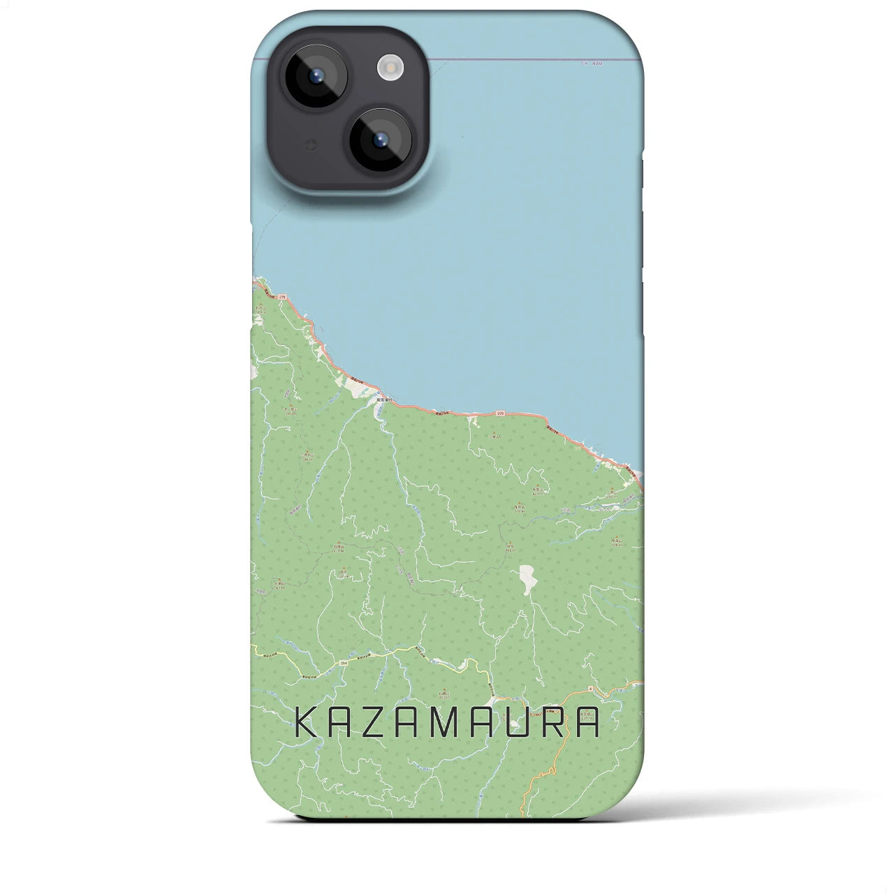 【風間浦(青森県)】地図柄iPhoneケース(バックカバータイプ)
