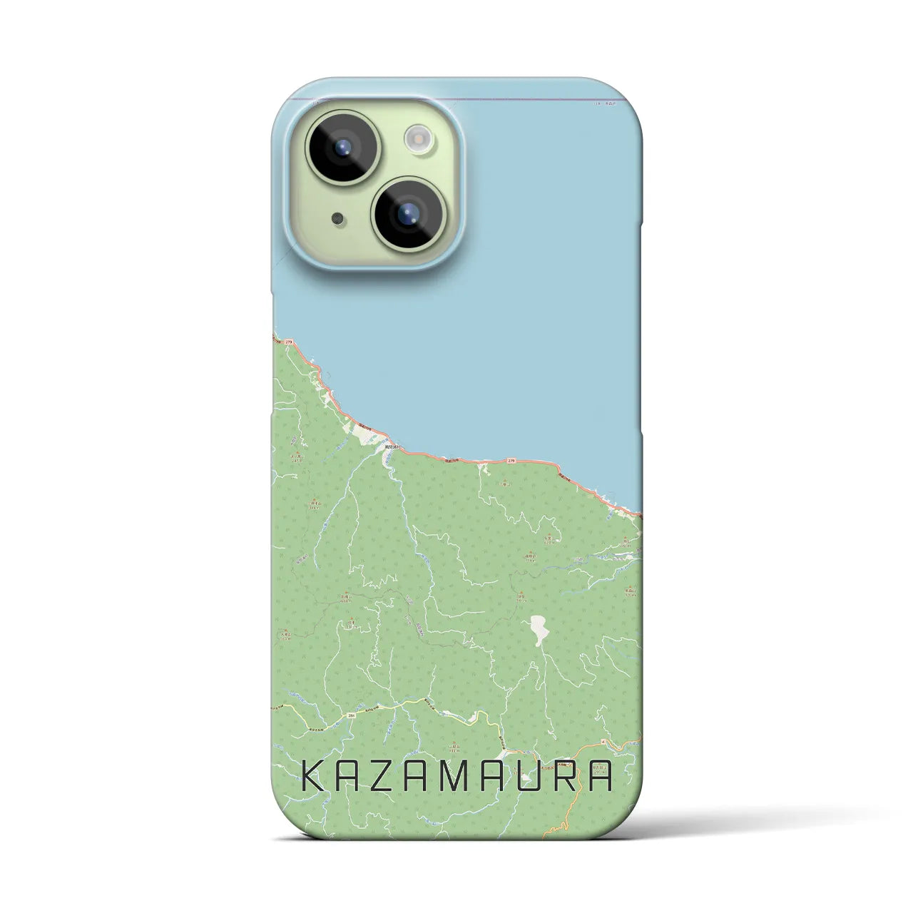 【風間浦(青森県)】地図柄iPhoneケース(バックカバータイプ)