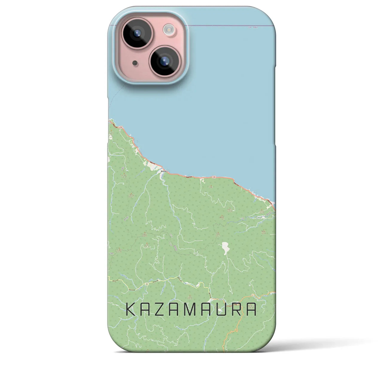 【風間浦(青森県)】地図柄iPhoneケース(バックカバータイプ)