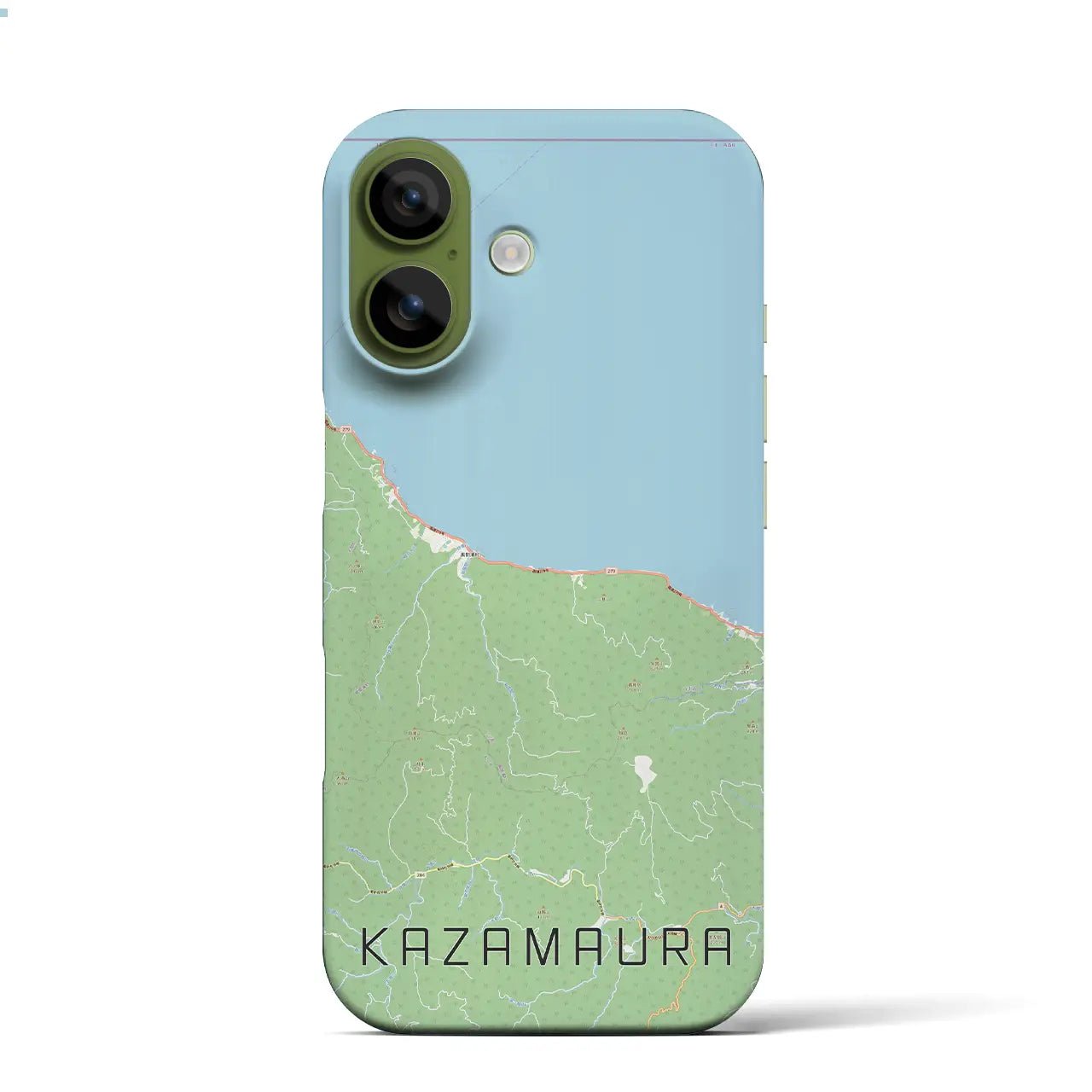 【風間浦(青森県)】地図柄iPhoneケース(バックカバータイプ)