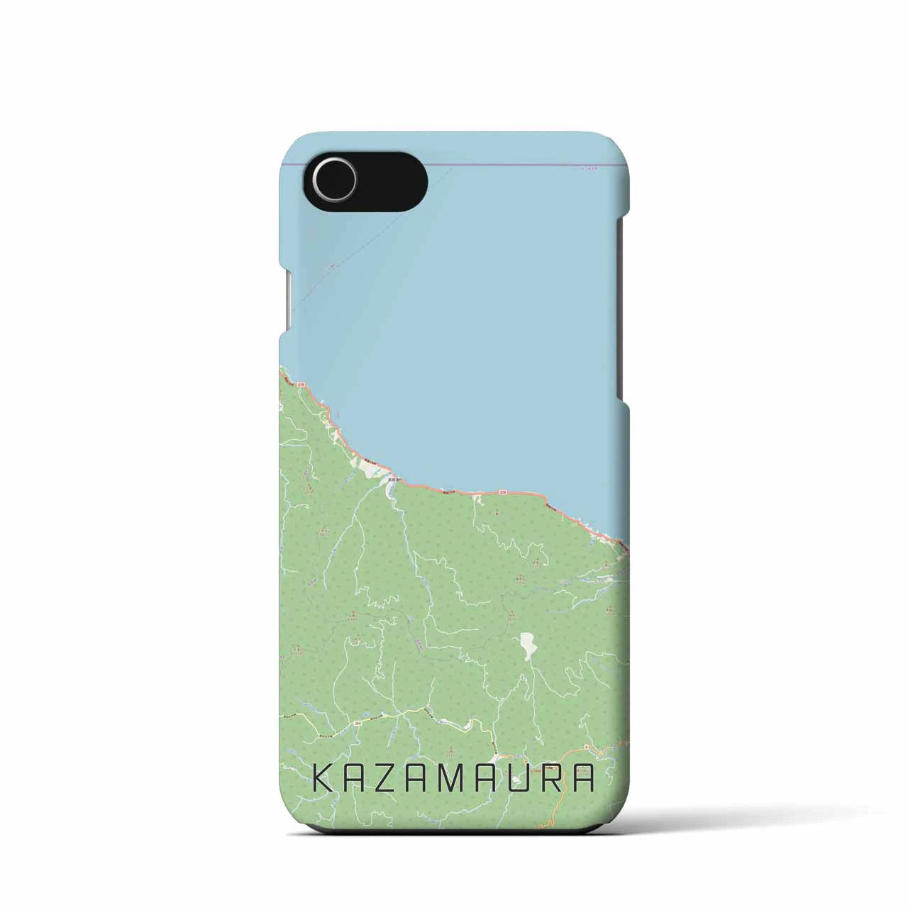 【風間浦(青森県)】地図柄iPhoneケース(バックカバータイプ)