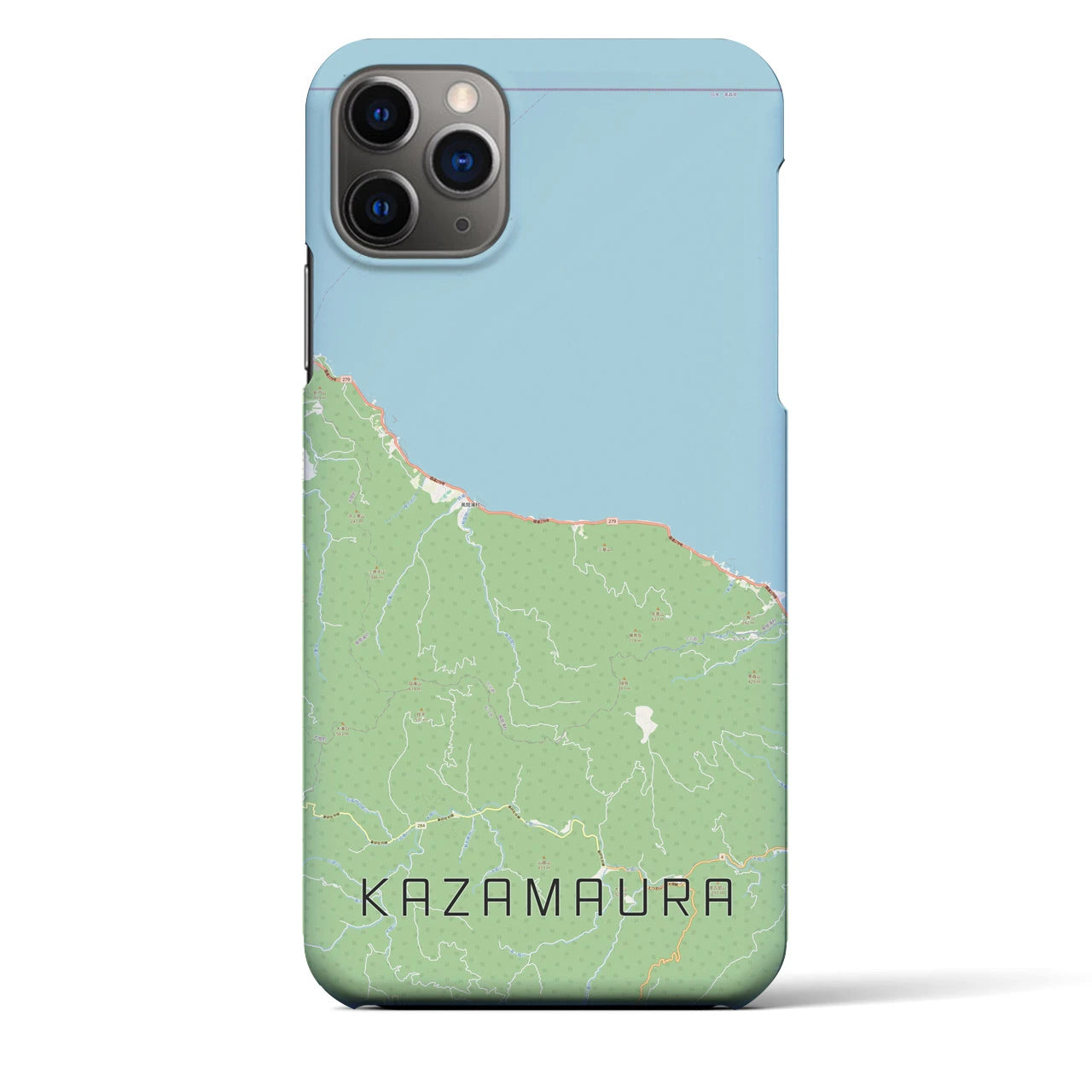 【風間浦(青森県)】地図柄iPhoneケース(バックカバータイプ)