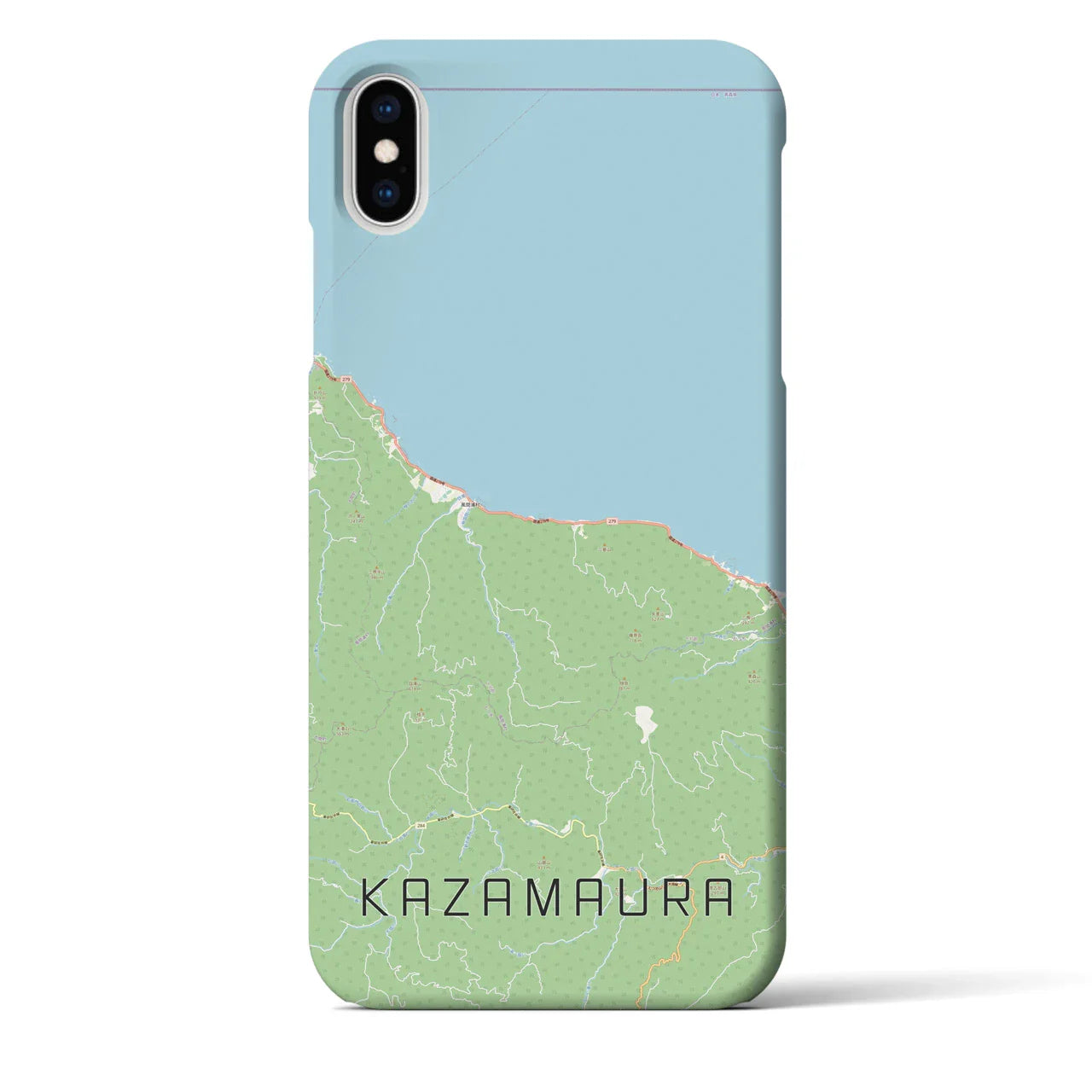 【風間浦(青森県)】地図柄iPhoneケース(バックカバータイプ)