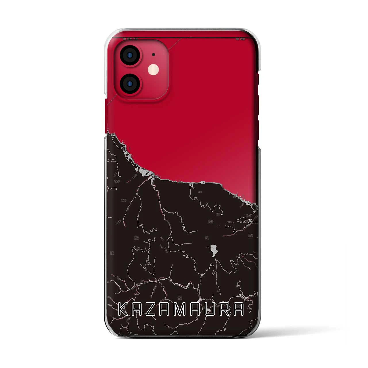 【風間浦(青森県)】地図柄iPhoneケース(クリアタイプ)