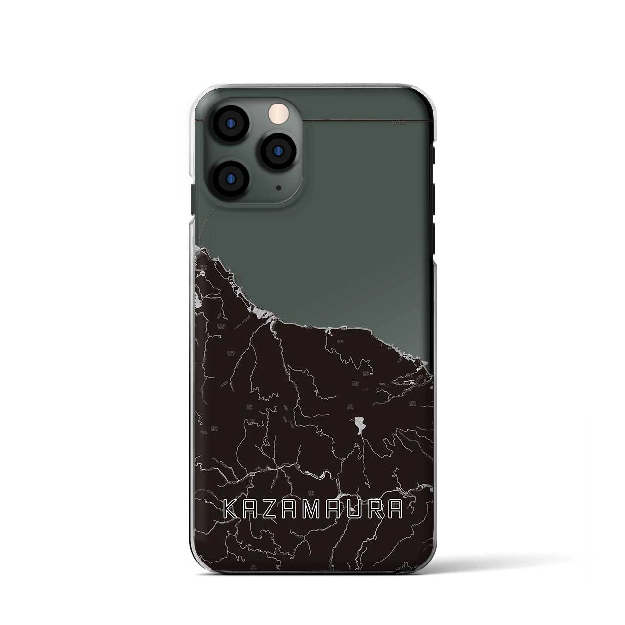 【風間浦(青森県)】地図柄iPhoneケース(クリアタイプ)