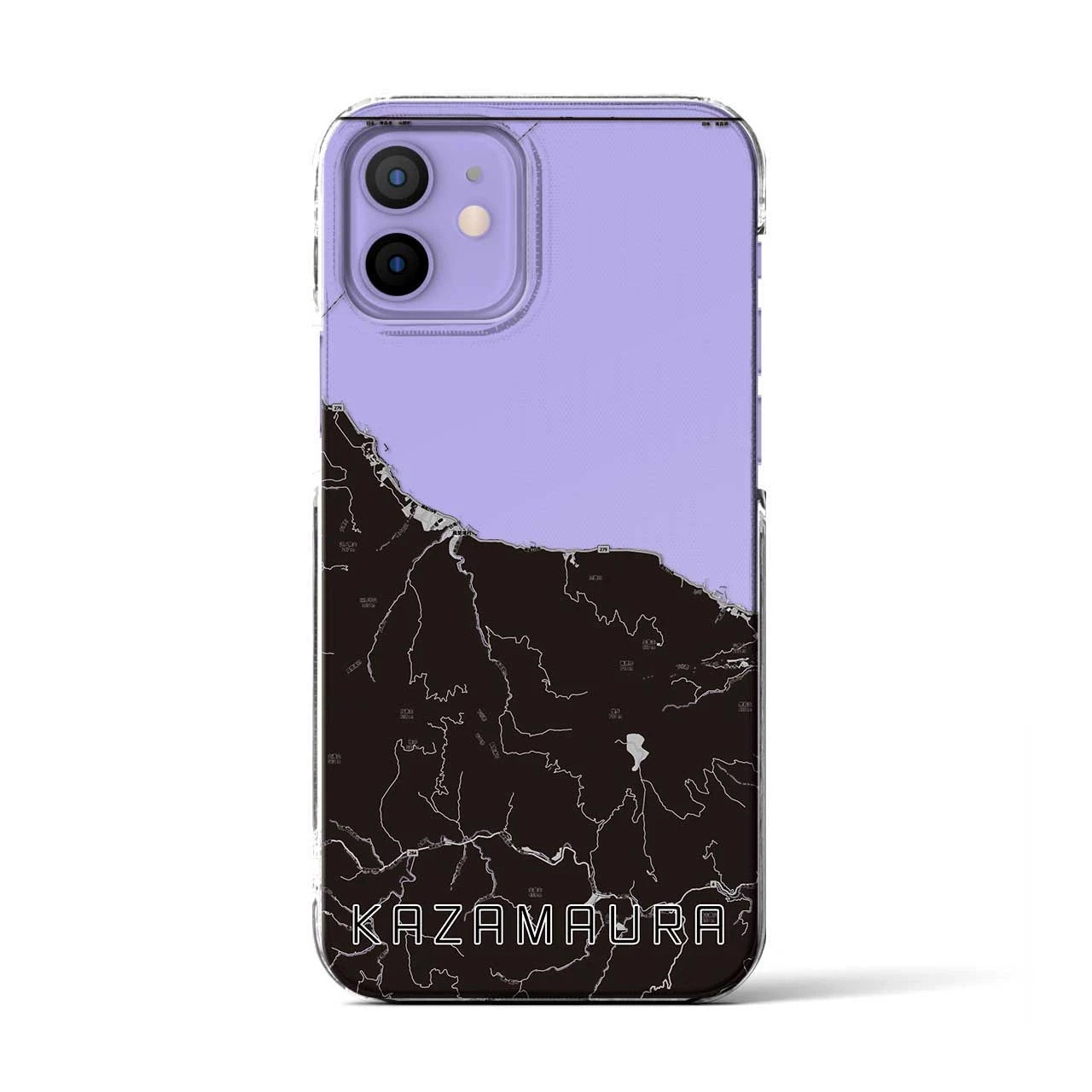 【風間浦(青森県)】地図柄iPhoneケース(クリアタイプ)