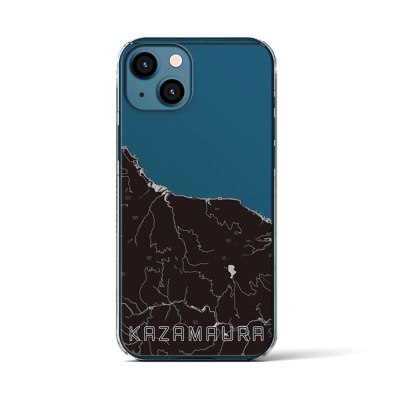 【風間浦(青森県)】地図柄iPhoneケース(クリアタイプ)