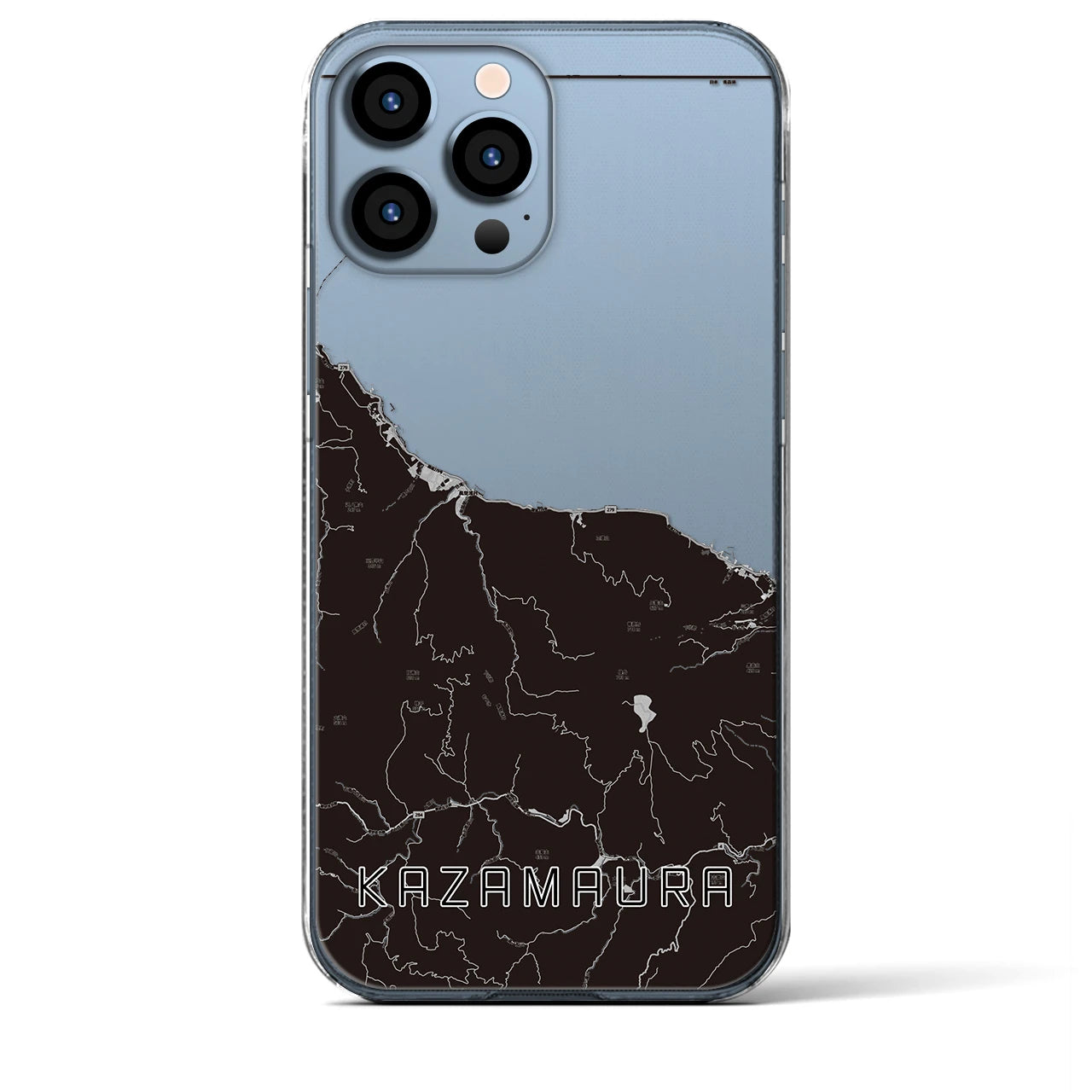 【風間浦(青森県)】地図柄iPhoneケース(クリアタイプ)