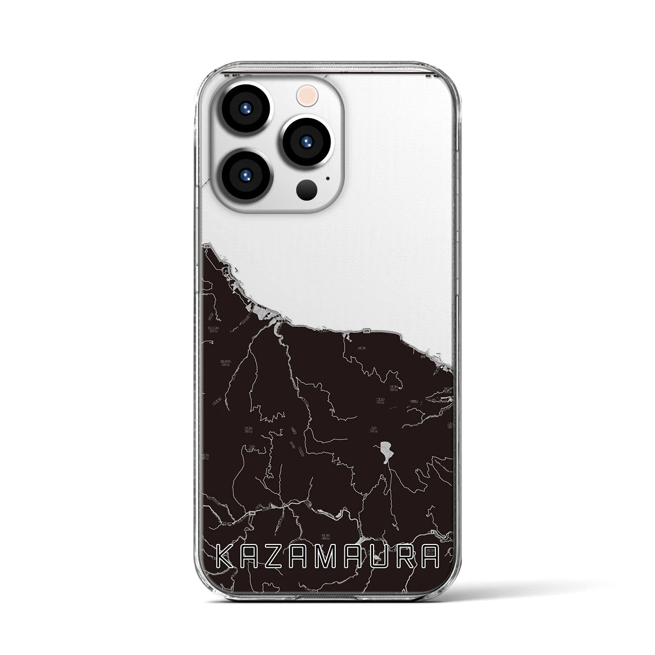 【風間浦(青森県)】地図柄iPhoneケース(クリアタイプ)