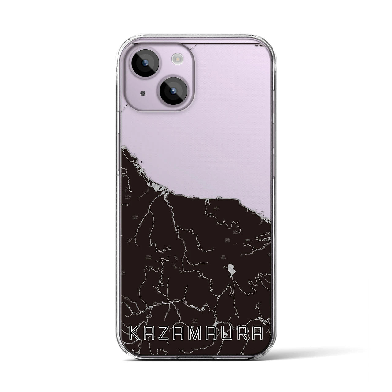 【風間浦(青森県)】地図柄iPhoneケース(クリアタイプ)