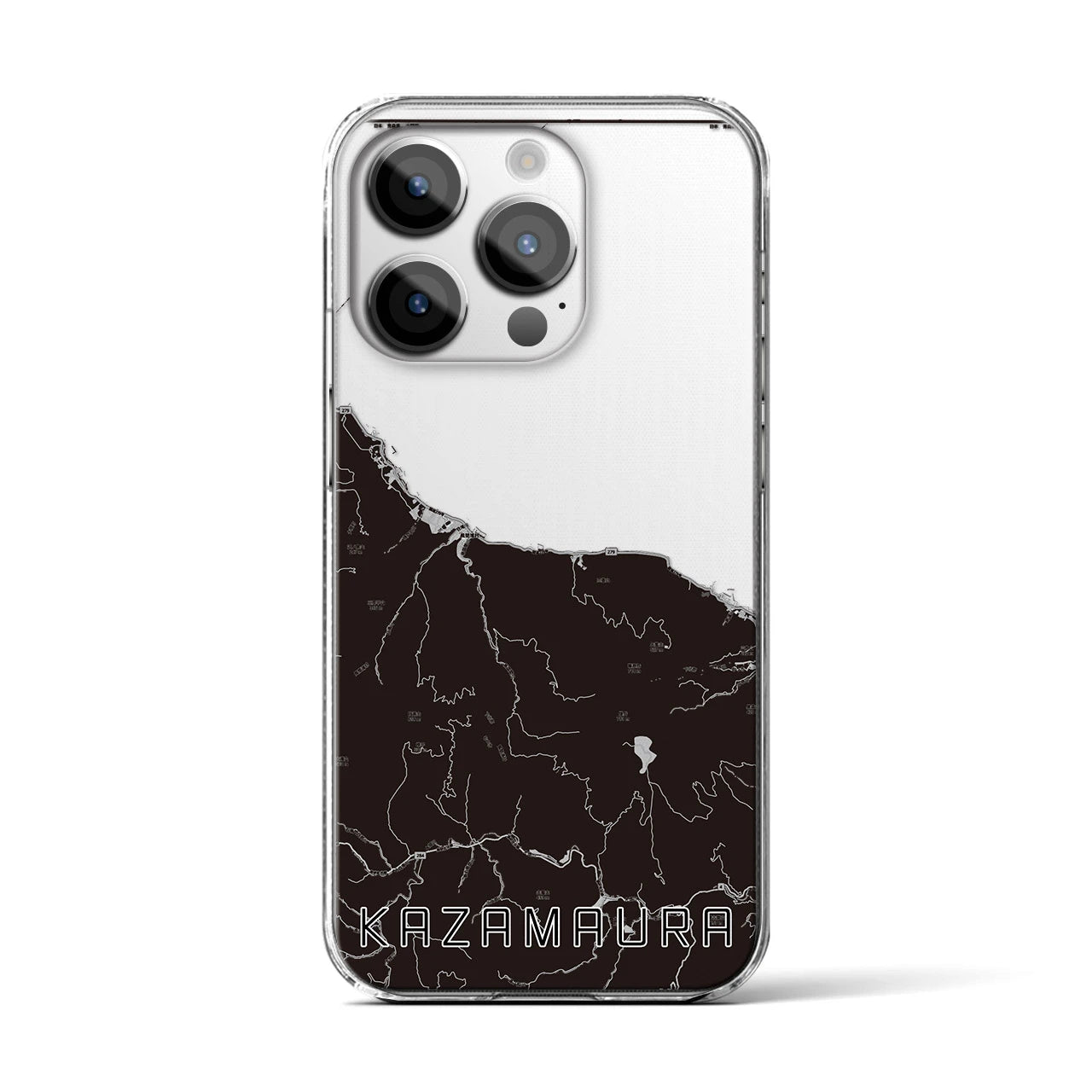 【風間浦(青森県)】地図柄iPhoneケース(クリアタイプ)