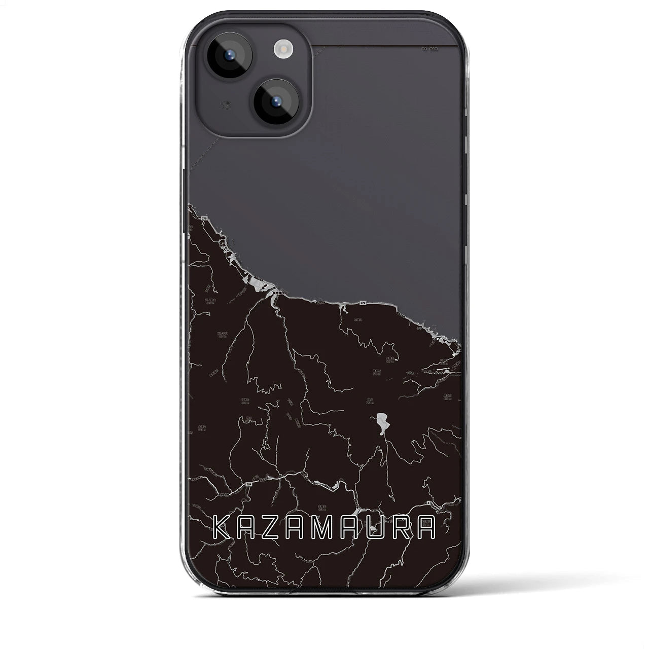 【風間浦(青森県)】地図柄iPhoneケース(クリアタイプ)