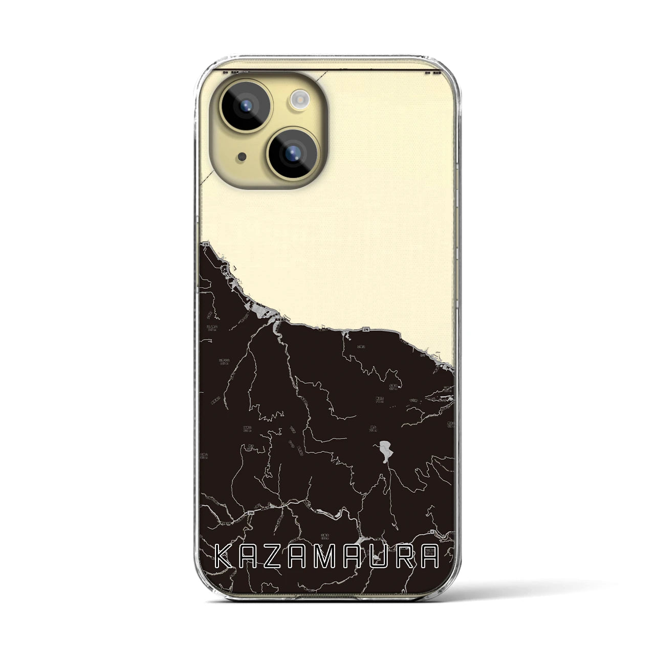 【風間浦(青森県)】地図柄iPhoneケース(クリアタイプ)