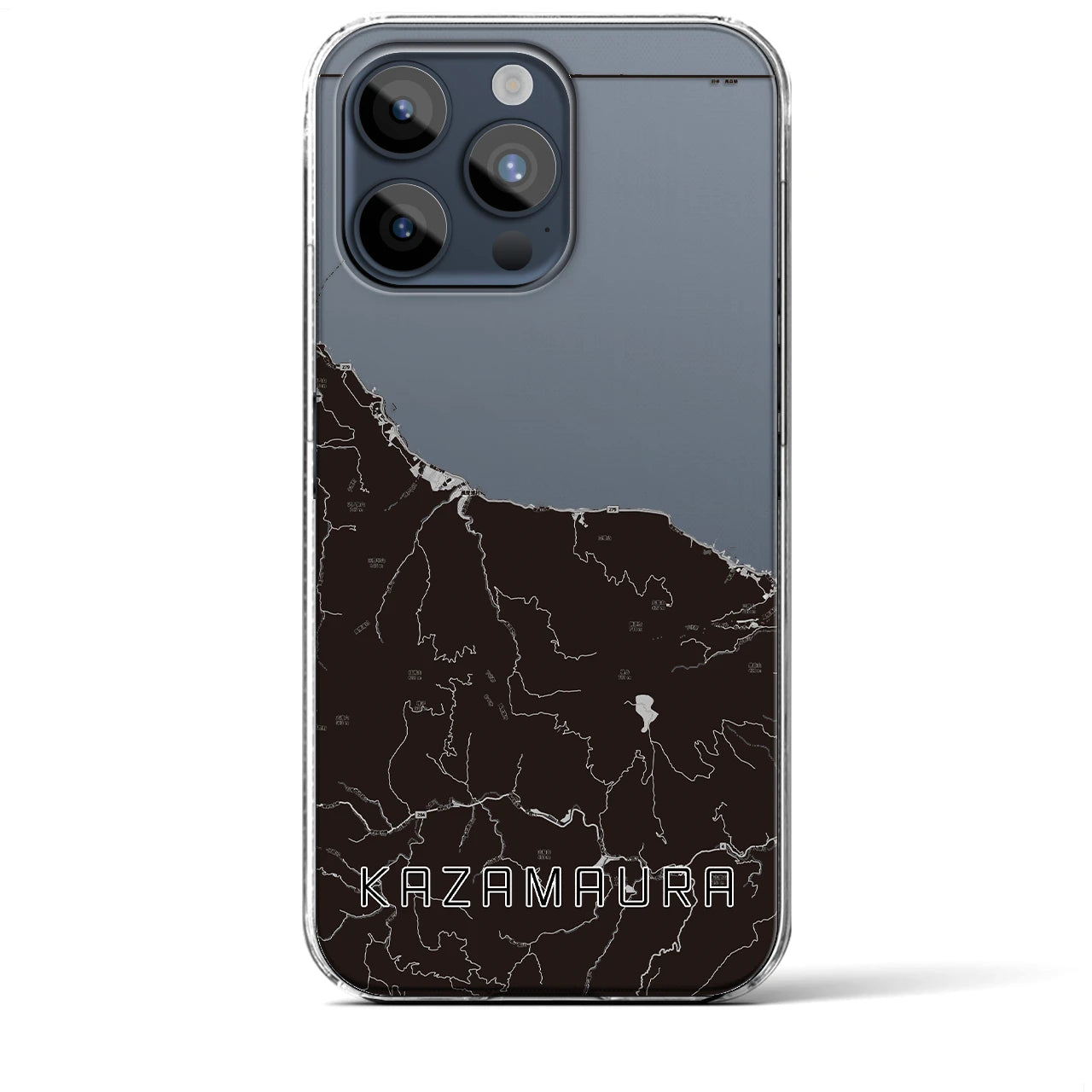 【風間浦(青森県)】地図柄iPhoneケース(クリアタイプ)