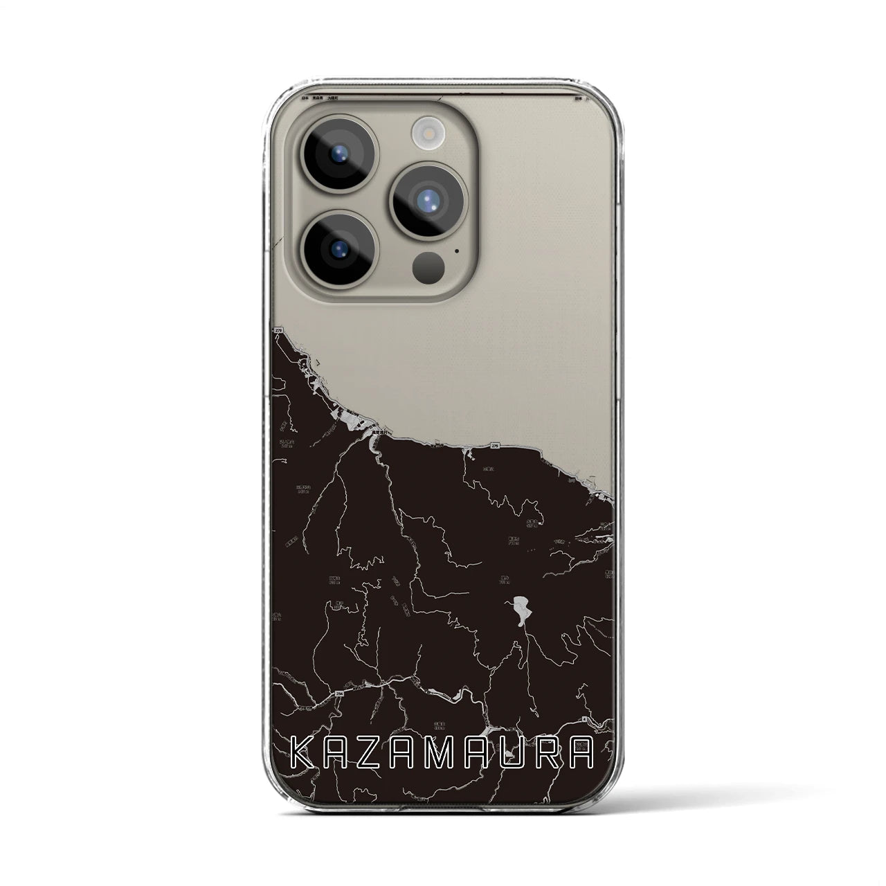 【風間浦(青森県)】地図柄iPhoneケース(クリアタイプ)