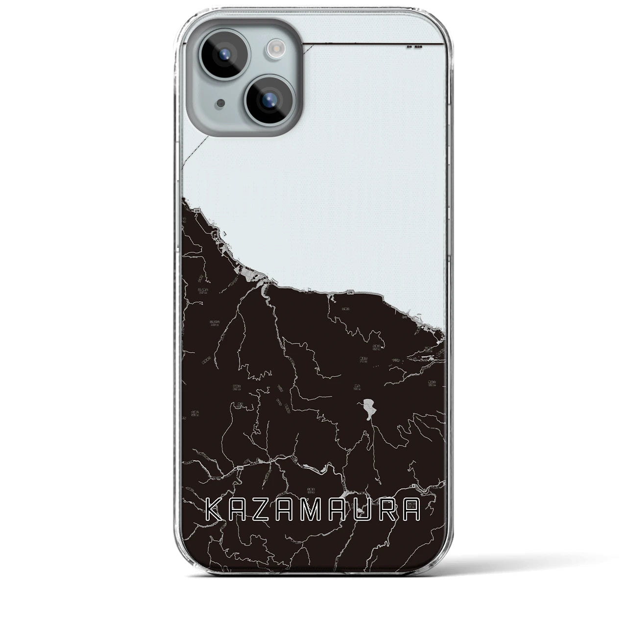 【風間浦(青森県)】地図柄iPhoneケース(クリアタイプ)