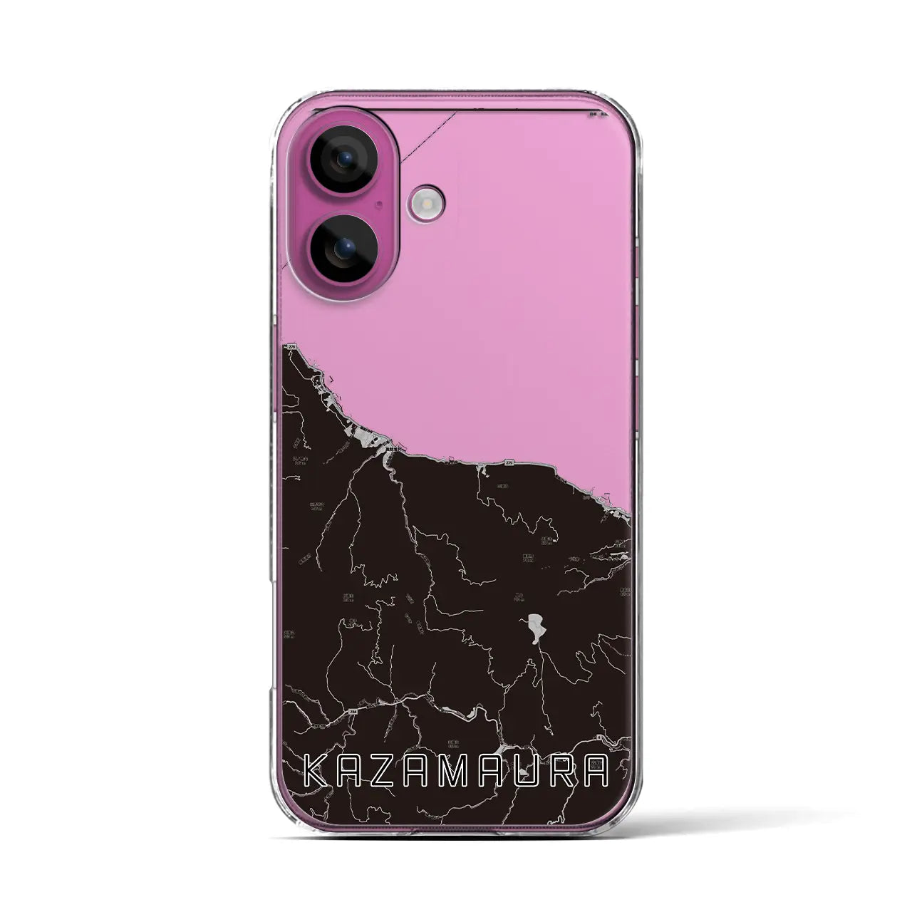 【風間浦(青森県)】地図柄iPhoneケース(クリアタイプ)