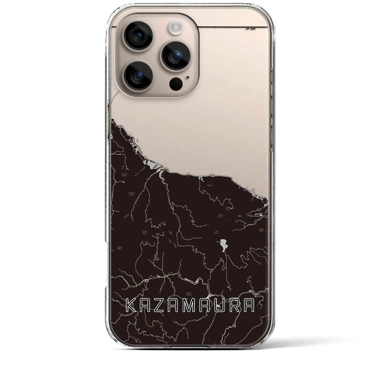 【風間浦(青森県)】地図柄iPhoneケース(クリアタイプ)