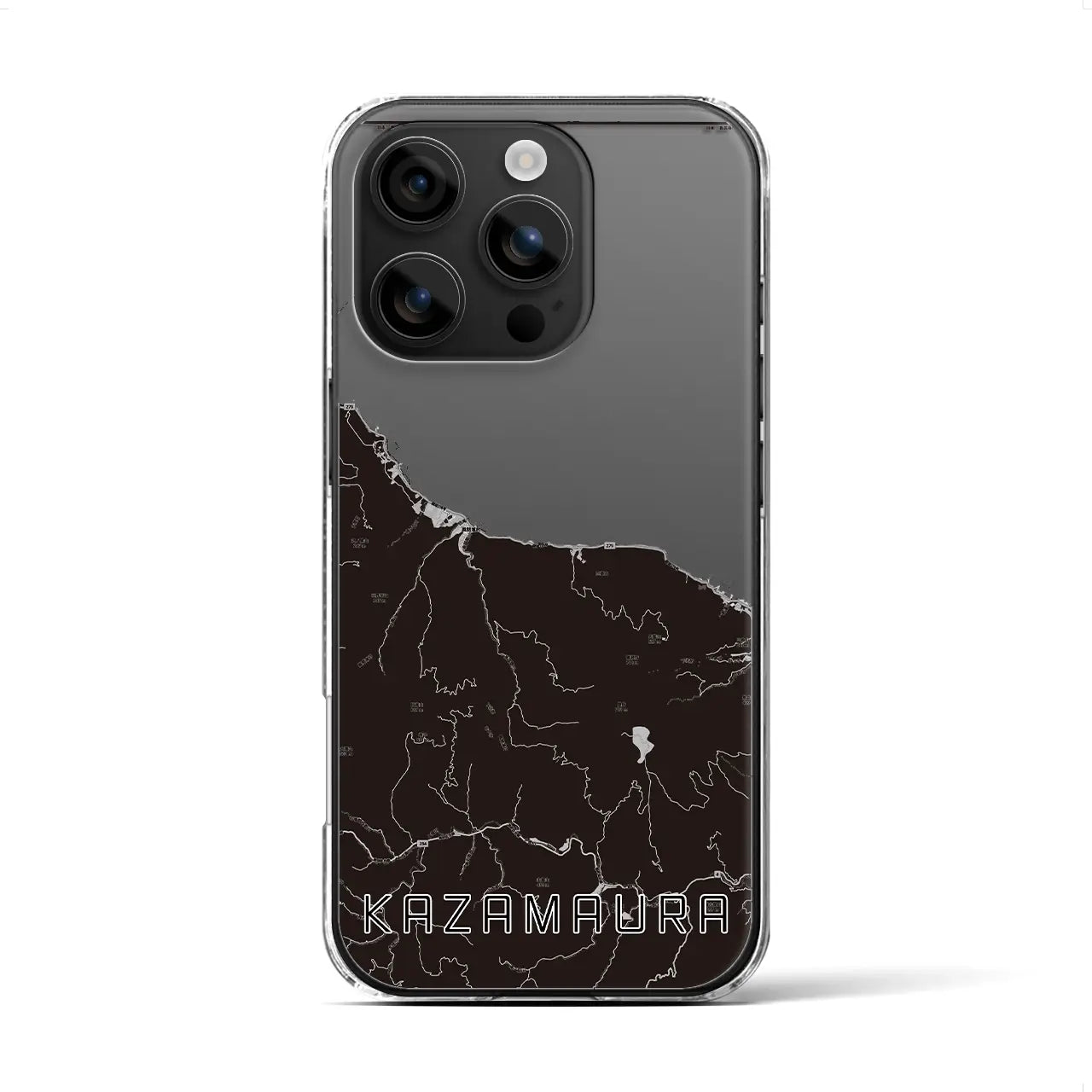 【風間浦(青森県)】地図柄iPhoneケース(クリアタイプ)