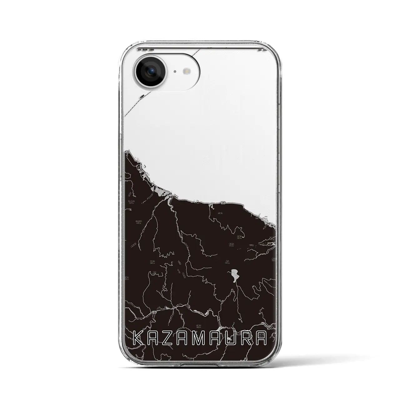 【風間浦(青森県)】地図柄iPhoneケース(クリアタイプ)