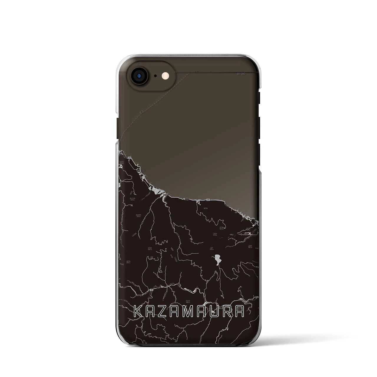 【風間浦(青森県)】地図柄iPhoneケース(クリアタイプ)