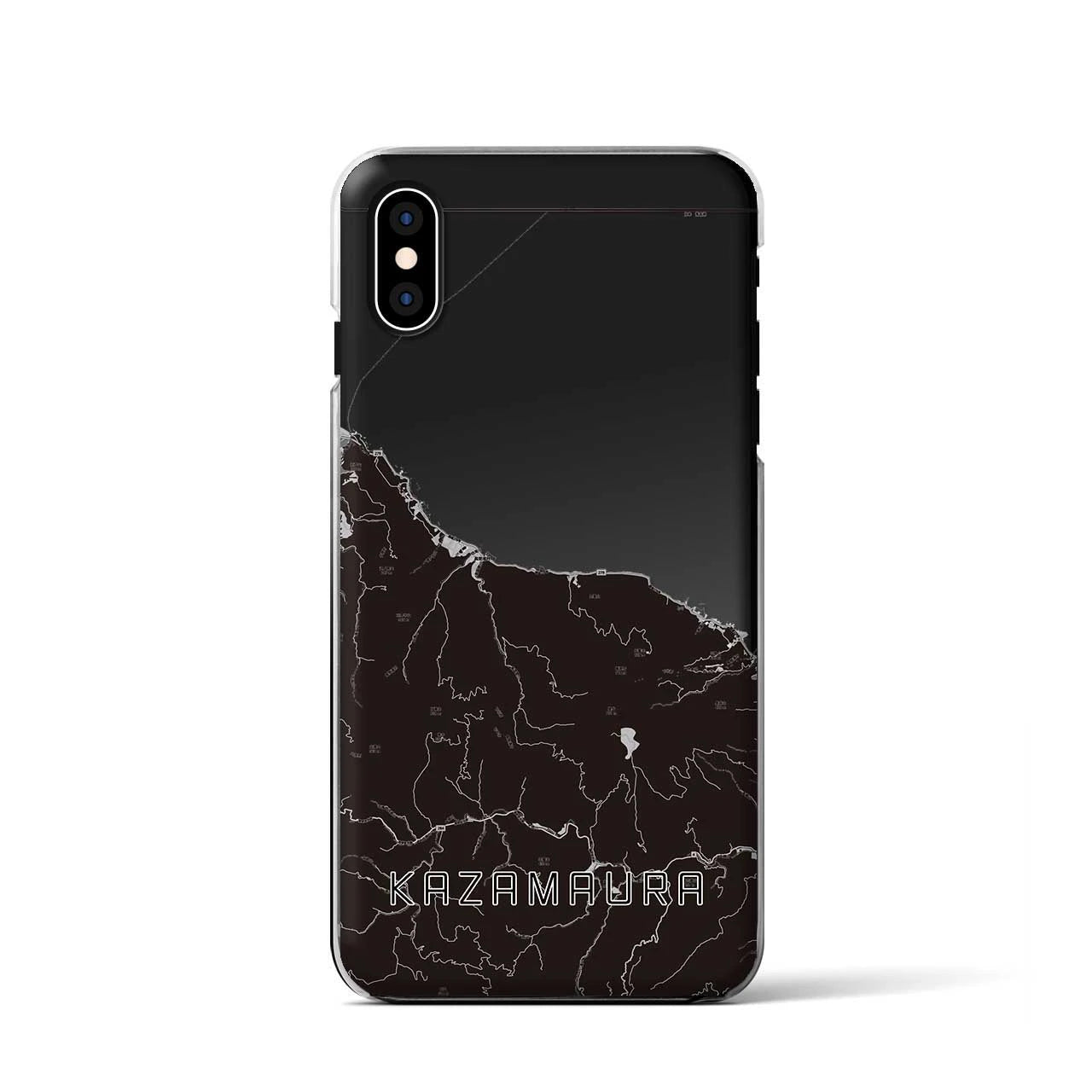 【風間浦(青森県)】地図柄iPhoneケース(クリアタイプ)