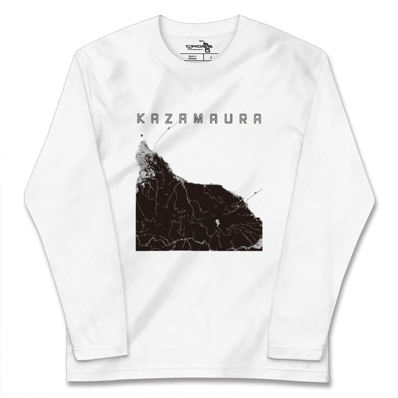 【風間浦(青森県)】地図柄ロングスリーブTシャツ