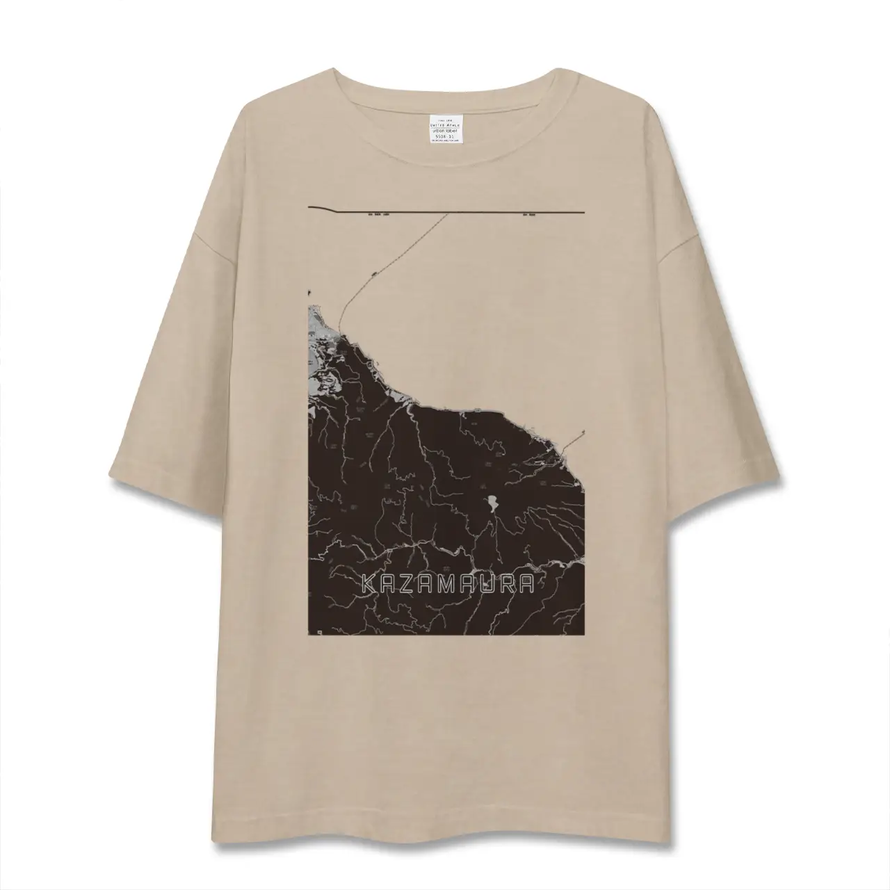 【風間浦(青森県)】地図柄ビッグシルエットTシャツ