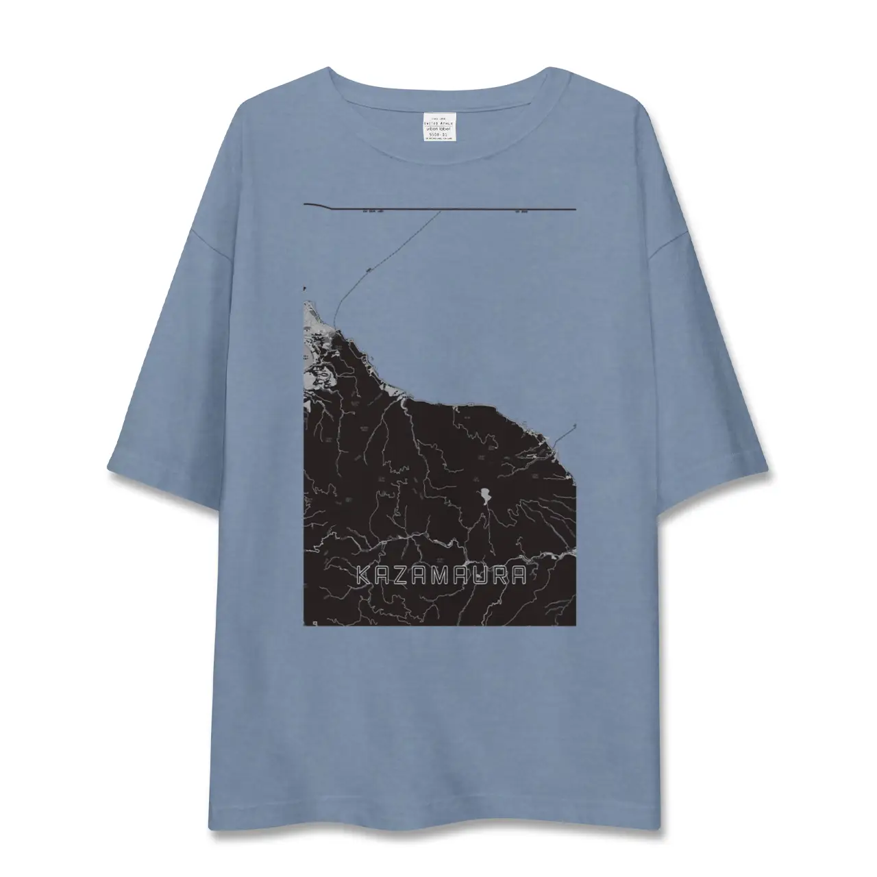 【風間浦(青森県)】地図柄ビッグシルエットTシャツ
