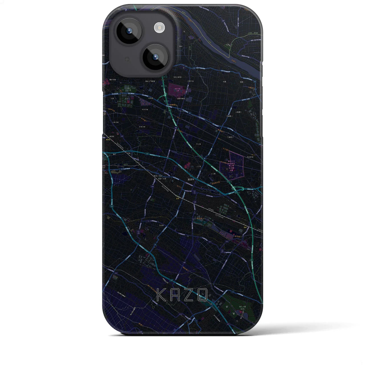 【加須(埼玉県)】地図柄iPhoneケース(バックカバータイプ)