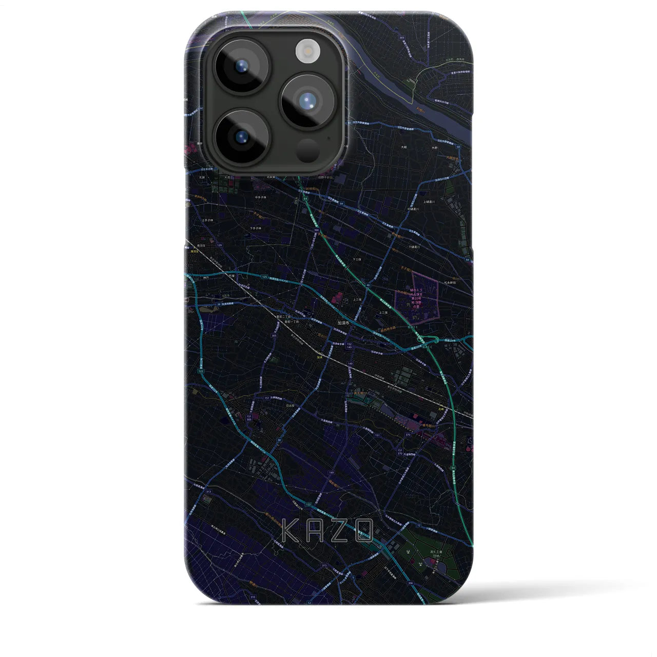 【加須(埼玉県)】地図柄iPhoneケース(バックカバータイプ)