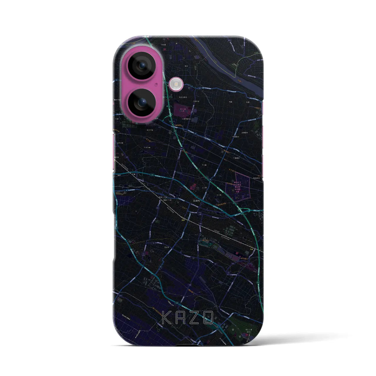 【加須(埼玉県)】地図柄iPhoneケース(バックカバータイプ)