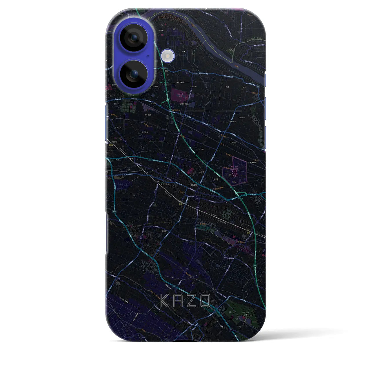 【加須(埼玉県)】地図柄iPhoneケース(バックカバータイプ)