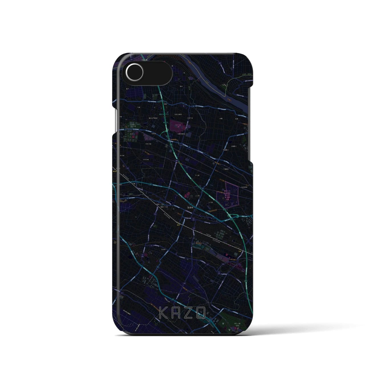 【加須(埼玉県)】地図柄iPhoneケース(バックカバータイプ)