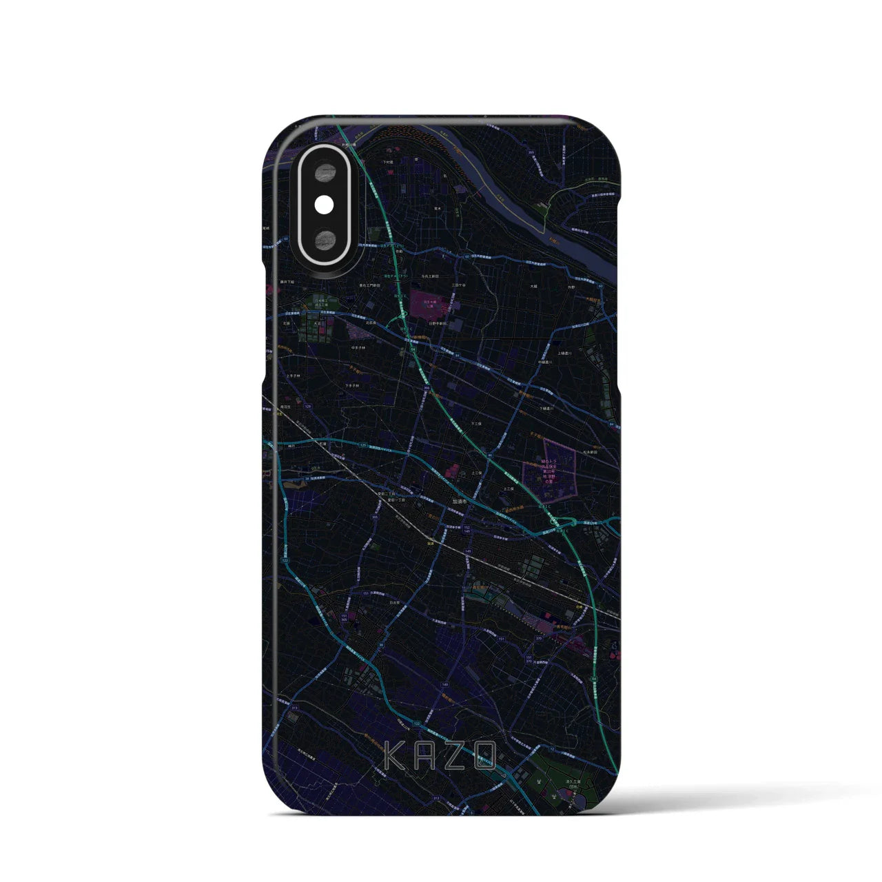 【加須(埼玉県)】地図柄iPhoneケース(バックカバータイプ)