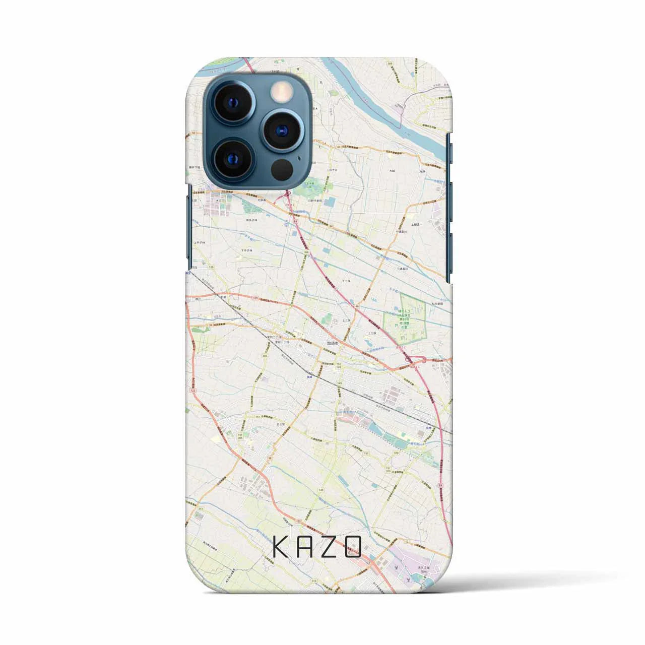 【加須(埼玉県)】地図柄iPhoneケース(バックカバータイプ)