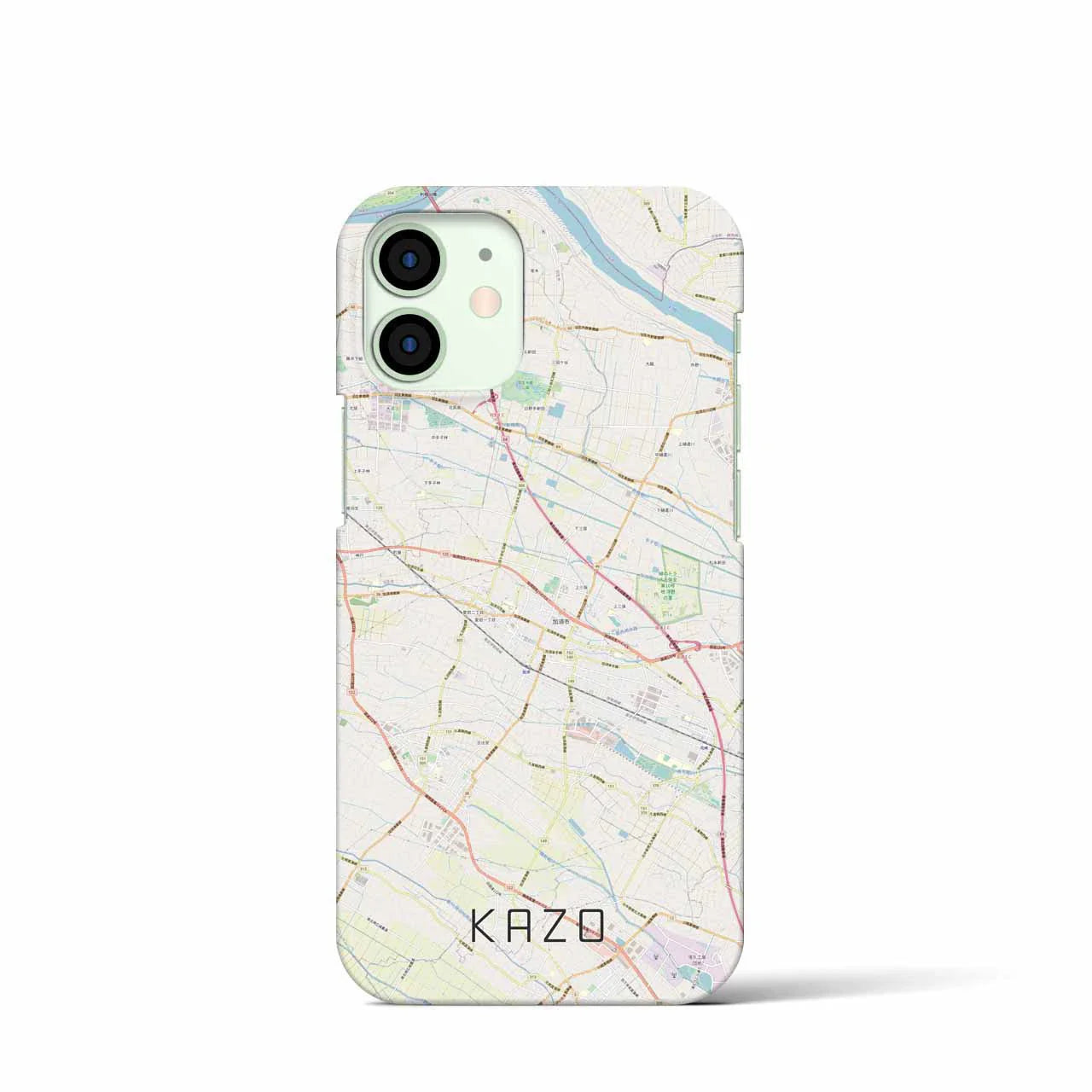【加須(埼玉県)】地図柄iPhoneケース(バックカバータイプ)