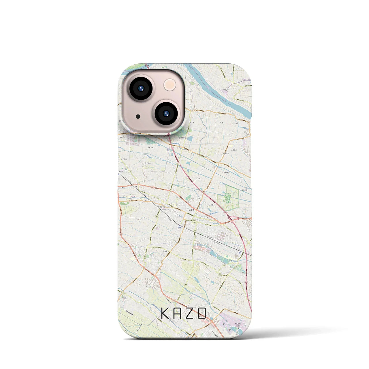 【加須(埼玉県)】地図柄iPhoneケース(バックカバータイプ)