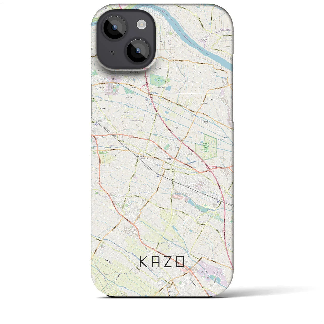 【加須(埼玉県)】地図柄iPhoneケース(バックカバータイプ)